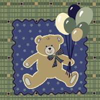 teddy bear plaid design